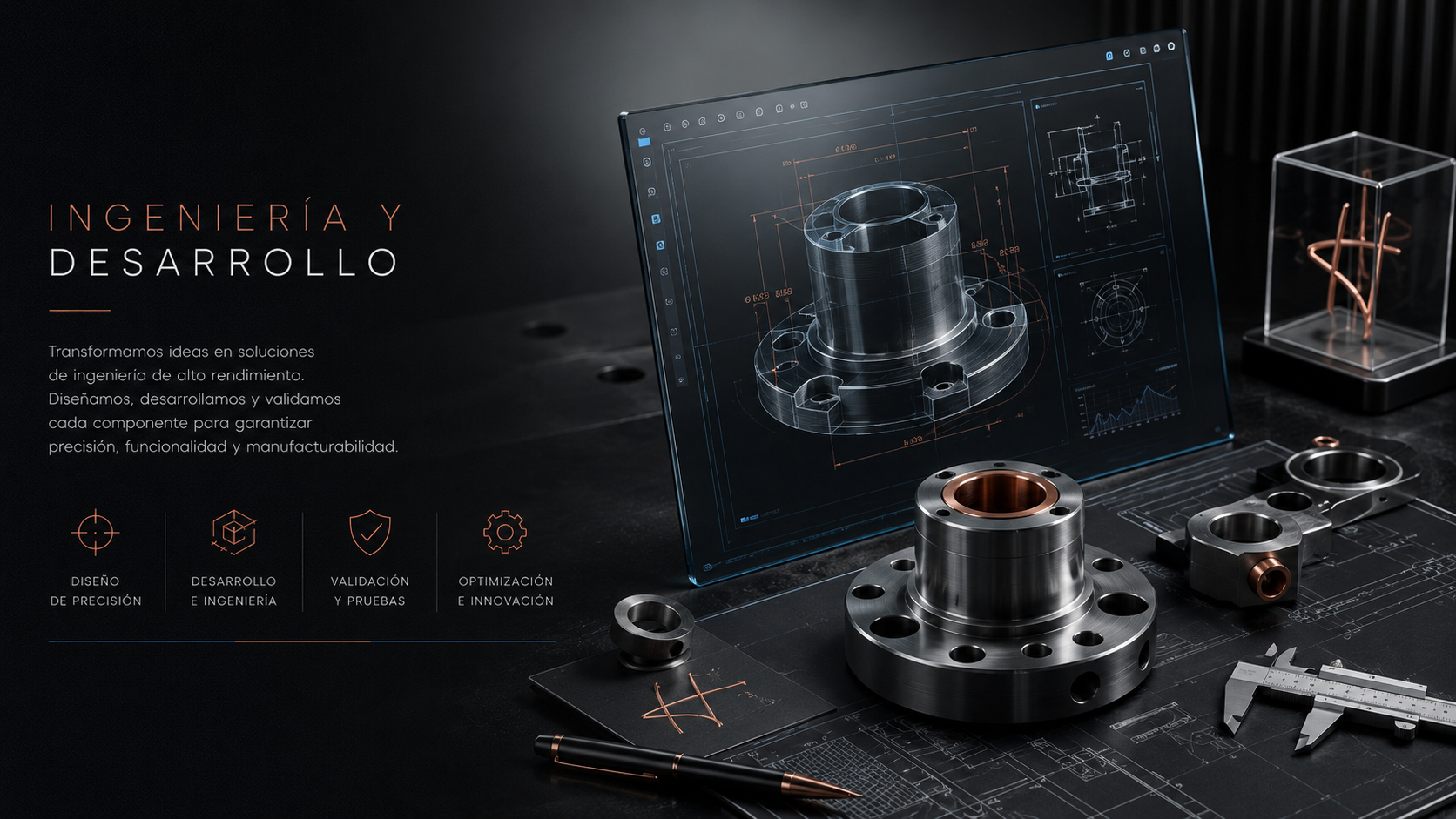 Ingeniería y desarrollo, diseño CAD y desarrollo técnico en HUVE Manufacturing